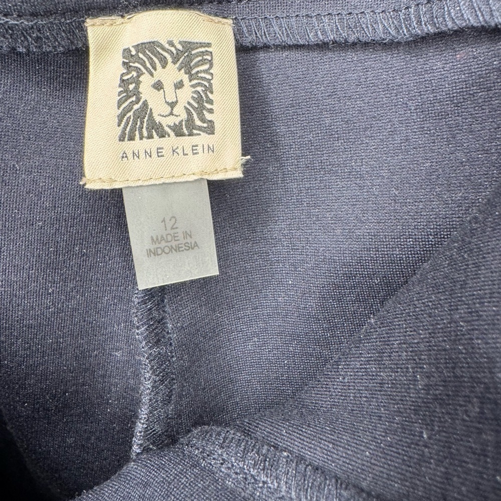 Anne Klein Navy Blue Straight-Leg Dress Pants - Picture 6 of 6